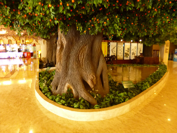 Banyan tree in hotel